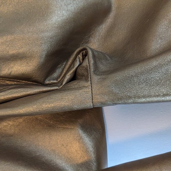 Champaign Gold 100% Lamb Leather Pants - Picture 13 of 13